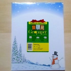 2/$15 Snowman Letterhead Geopaper 25 Sheets GeoSnowman 24lb Acid Free